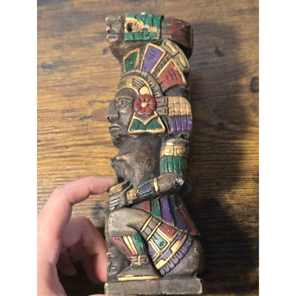 Mayan Statue, 11"‎ inches, Multicolor - Picture 8 of 9